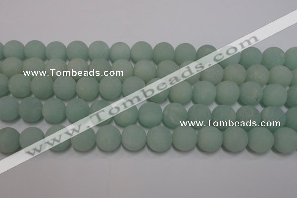 CAM1114 15.5 inches 12mm round matte amazonite beads wholesale