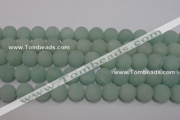 CAM1116 15.5 inches 16mm round matte amazonite beads wholesale