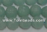 CAM1122 15.5 inches 8mm carved round amazonite beads wholesale