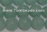 CAM1124 15.5 inches 12mm carved round amazonite beads wholesale