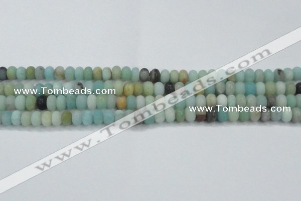 CAM1132 15.5 inches 6*10mm rondelle matte amazonite beads wholesale