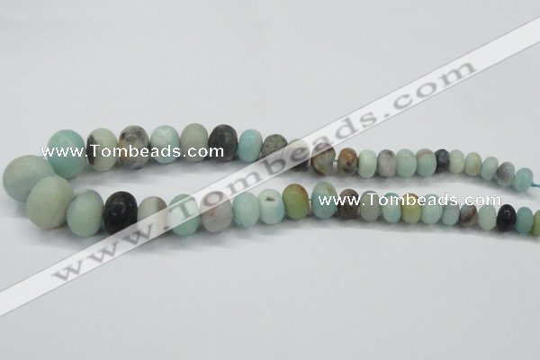 CAM1135 15.5 inches 6*10mm - 15*20mm rondelle matte amazonite beads