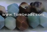 CAM1138 12*16mm - 13*18mm faceted nuggets amazonite gemstone beads