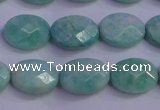 CAM1203 15.5 inches 10*14mm faceted oval Russian amazonite beads