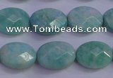 CAM1204 15.5 inches 12*16mm faceted oval Russian amazonite beads