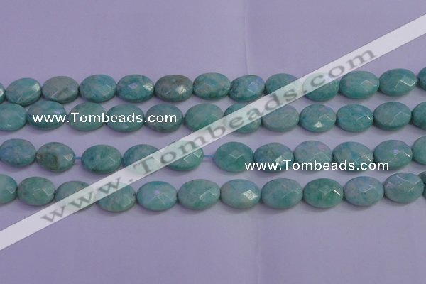 CAM1205 15.5 inches 14*19mm faceted oval Russian amazonite beads