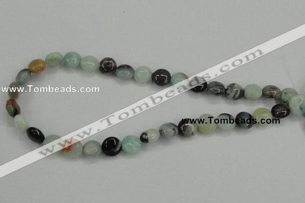 CAM121 15.5 inches 12mm flat round amazonite gemstone beads