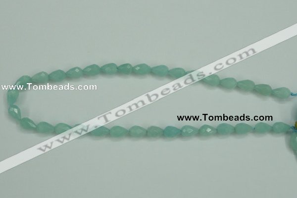 CAM141 15.5 inches 8*12mm faceted teardrop amazonite gemstone beads