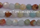 CAM1411 15.5 inches 6mm faceted nuggets amazonite gemstone beads