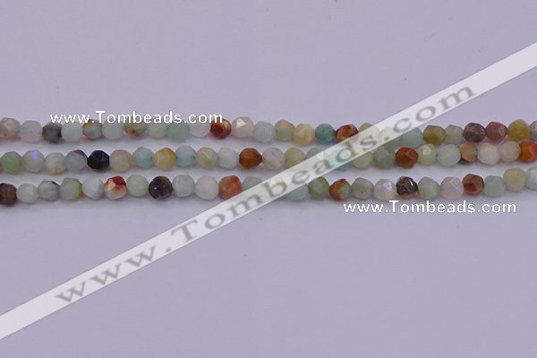 CAM1411 15.5 inches 6mm faceted nuggets amazonite gemstone beads