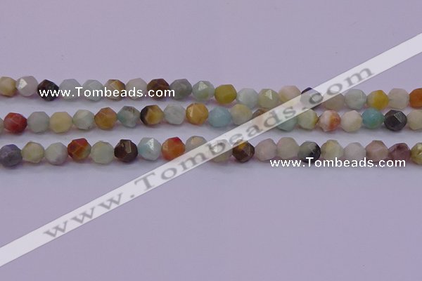 CAM1412 15.5 inches 8mm faceted nuggets amazonite gemstone beads