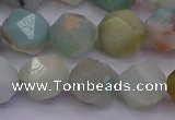CAM1414 15.5 inches 12mm faceted nuggets amazonite gemstone beads