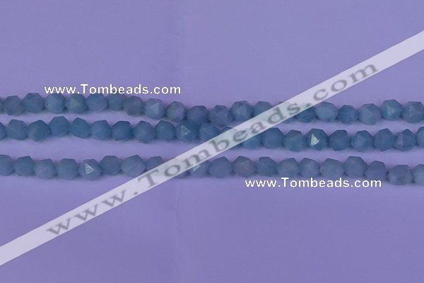 CAM1417 15.5 inches 8mm faceted nuggets Chinese amazonite beads