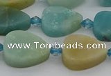 CAM1421 15.5 inches 11*16mm flat teardrop Chinese amazonite beads