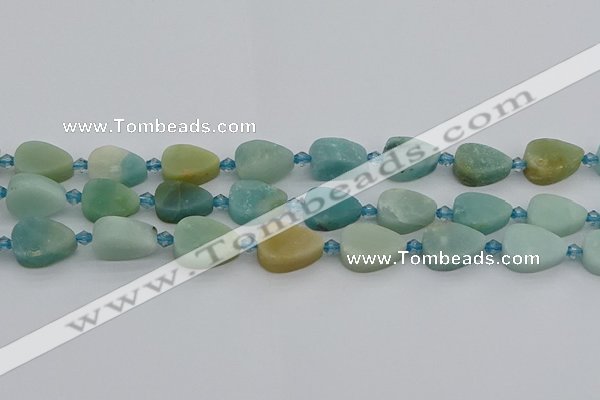 CAM1421 15.5 inches 11*16mm flat teardrop Chinese amazonite beads