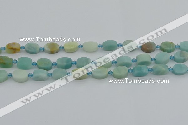 CAM1425 15.5 inches 8*12mm oval Chinese amazonite beads