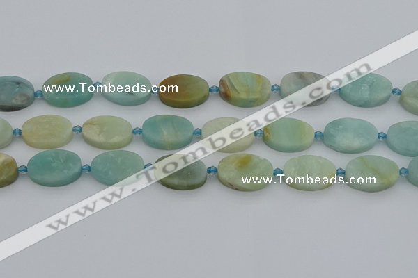 CAM1428 15.5 inches 15*22mm oval Chinese amazonite beads