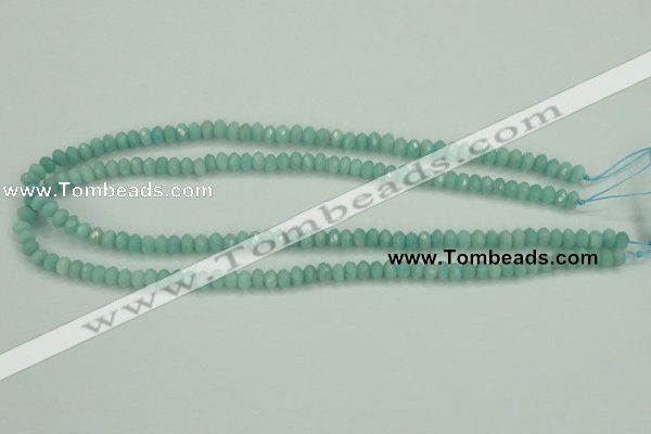 CAM143 15.5 inches 4*6mm faceted rondelle amazonite gemstone beads