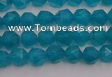 CAM1431 15.5 inches 6mm faceted nuggets dyed amazonite gemstone beads