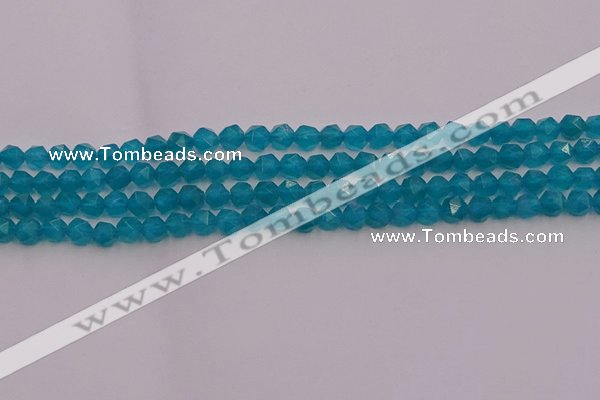 CAM1431 15.5 inches 6mm faceted nuggets dyed amazonite gemstone beads