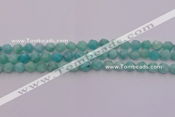 CAM1437 15.5 inches 8mm faceted nuggets amazonite gemstone beads