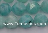 CAM1439 15.5 inches 12mm faceted nuggets amazonite gemstone beads