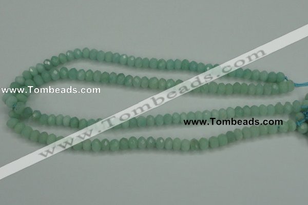 CAM144 15.5 inches 5*8mm faceted rondelle amazonite gemstone beads