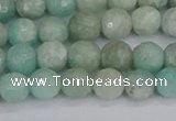 CAM1451 15.5 inches 6mm faceted round amazonite gemstone beads