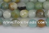 CAM1459 15.5 inches 6mm faceted round amazonite beads wholesale