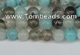 CAM1480 15.5 inches 4mm round Madagascar black amazonite beads