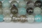 CAM1481 15.5 inches 6mm round Madagascar black amazonite beads