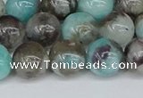 CAM1483 15.5 inches 10mm round Madagascar black amazonite beads