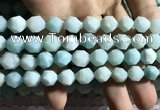 CAM1496 15.5 inches 12mm faceted nuggets amazonite beads wholesale