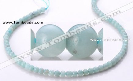 CAM15 16 inches 4mm round natural amazonite beads Wholesale