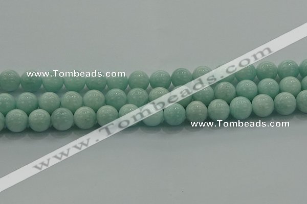 CAM1504 15.5 inches 12mm round natural peru amazonite beads