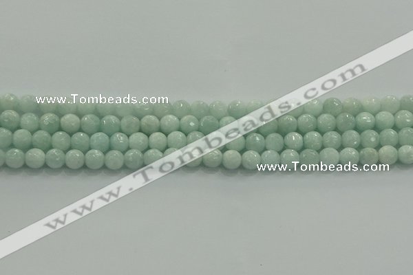 CAM1511 15.5 inches 6mm faceted round natural peru amazonite beads