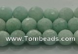 CAM1512 15.5 inches 8mm faceted round natural peru amazonite beads
