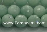 CAM1514 15.5 inches 12mm faceted round natural peru amazonite beads