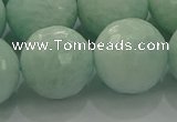 CAM1516 15.5 inches 16mm faceted round peru amazonite beads