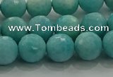 CAM1523 15.5 inches 10mm faceted round natural peru amazonite beads