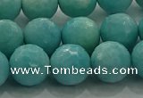 CAM1524 15.5 inches 12mm faceted round natural peru amazonite beads