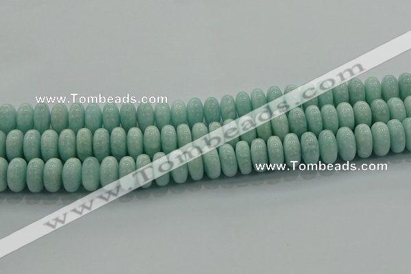 CAM1535 15.5 inches 8*14mm rondelle natural peru amazonite beads