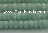 CAM1541 15.5 inches 4*6mm faceted rondelle peru amazonite beads