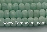 CAM1542 15.5 inches 5*8mm faceted rondelle peru amazonite beads