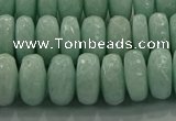 CAM1544 15.5 inches 7*12mm faceted rondelle peru amazonite beads