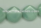 CAM156 15.5 inches 20mm faceted coin amazonite gemstone beads