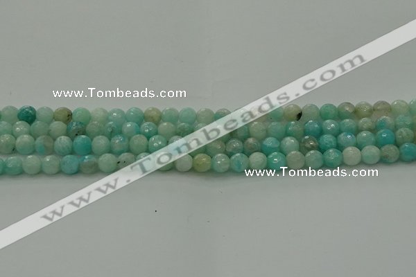 CAM1561 15.5 inches 6mm faceted round Russian amazonite beads
