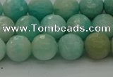 CAM1562 15.5 inches 8mm faceted round Russian amazonite beads