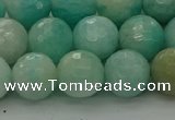 CAM1563 15.5 inches 10mm faceted round Russian amazonite beads