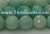 CAM1564 15.5 inches 12mm faceted round Russian amazonite beads